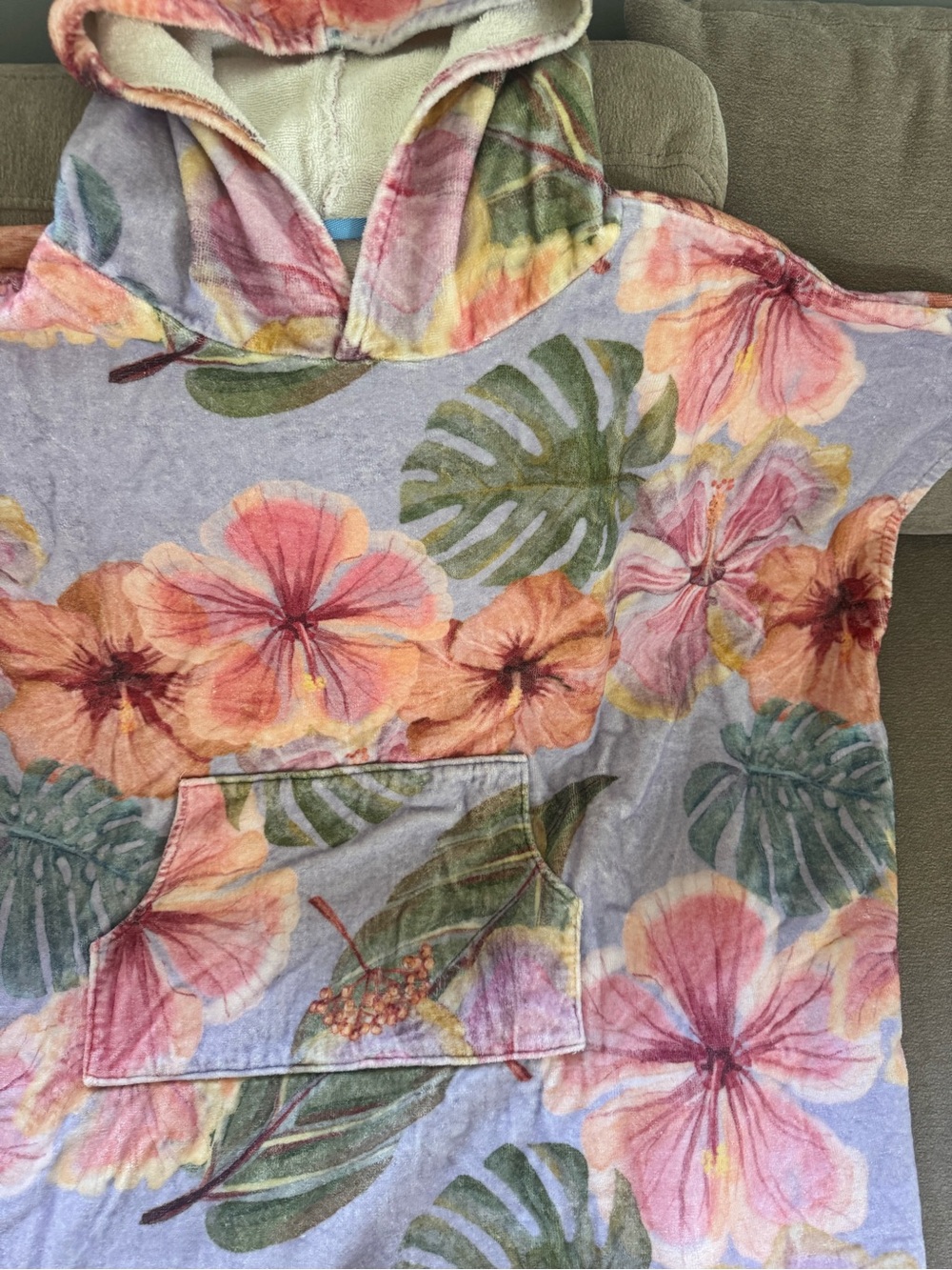 Surf rags hibiscus towel poncho - Picture 2 of 4